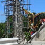 Carving a new Buddha statue
