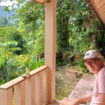 Relaxing outside our room Eco-Logic