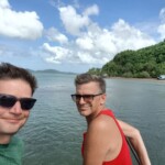 Happy after the chocolate cake